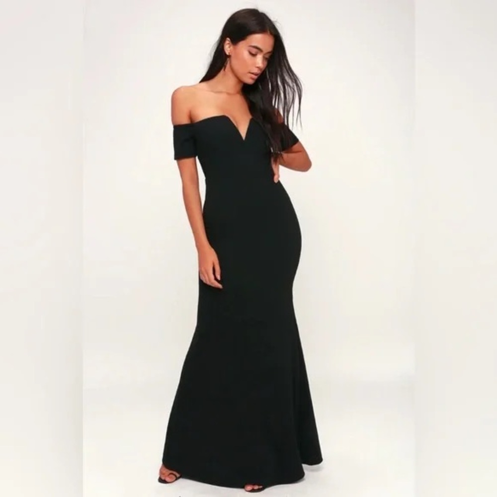 Elegant Black Off-Shoulder Dress